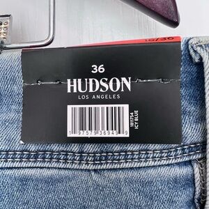 HUDSON Women’s Jeans 16 NWT Icy Blue Mid Rise Straight Leg Premium Stretch Denim